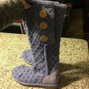 Sparkle purple knit uggs