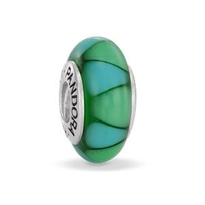 Pandora Blue/Green Glass Charm