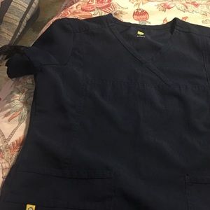 Wink scrub top navy blue size small