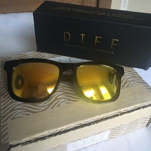Diff Eyewear Riley Tortoise Frame, Brown Lens. New