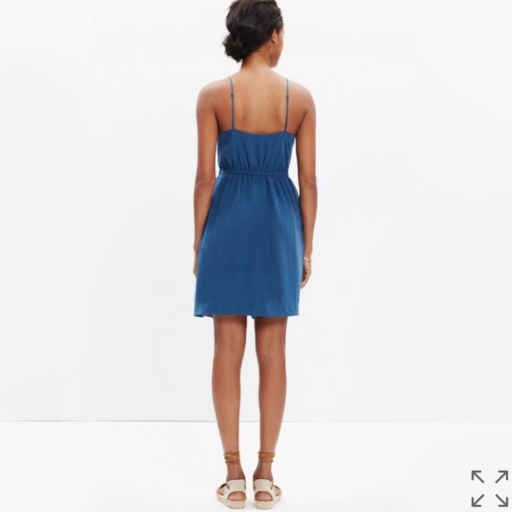 Madewell blue silk summer dress