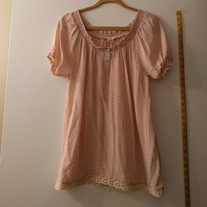 Patterned silk blouse