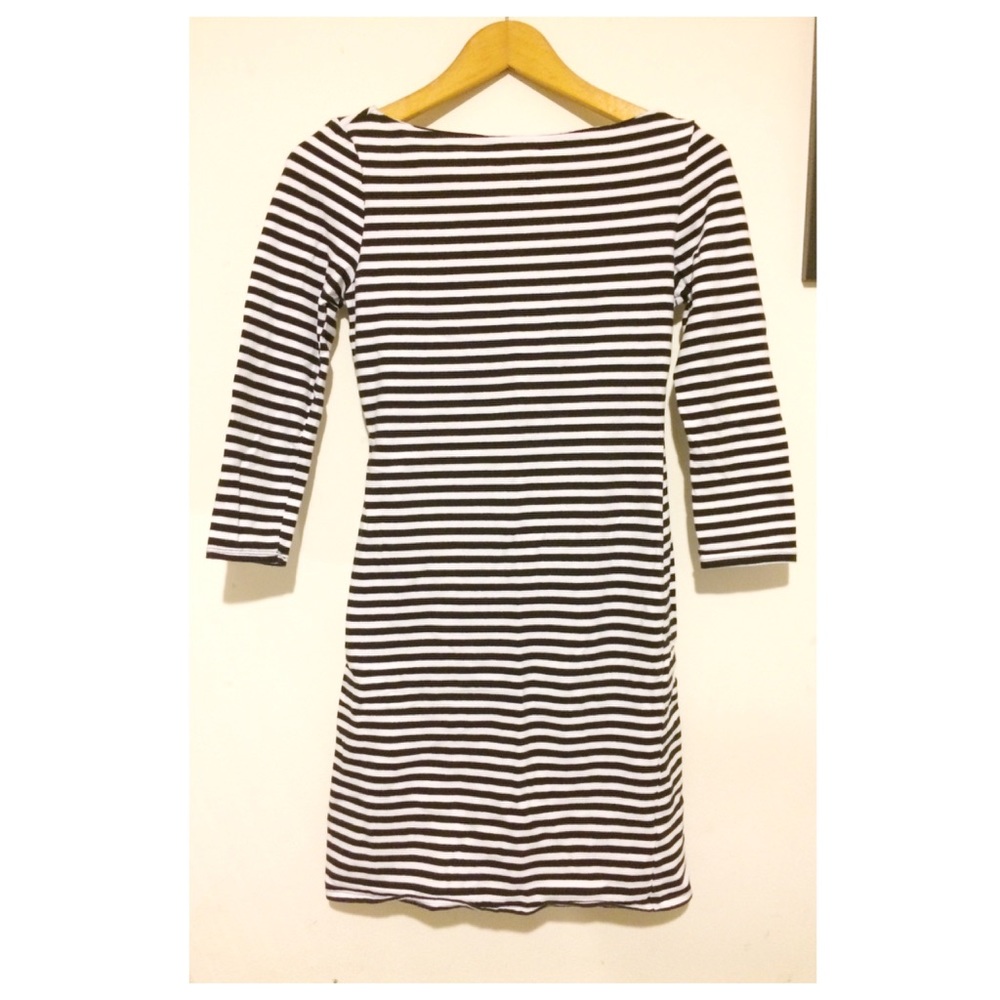 Black and White Striped Dress
