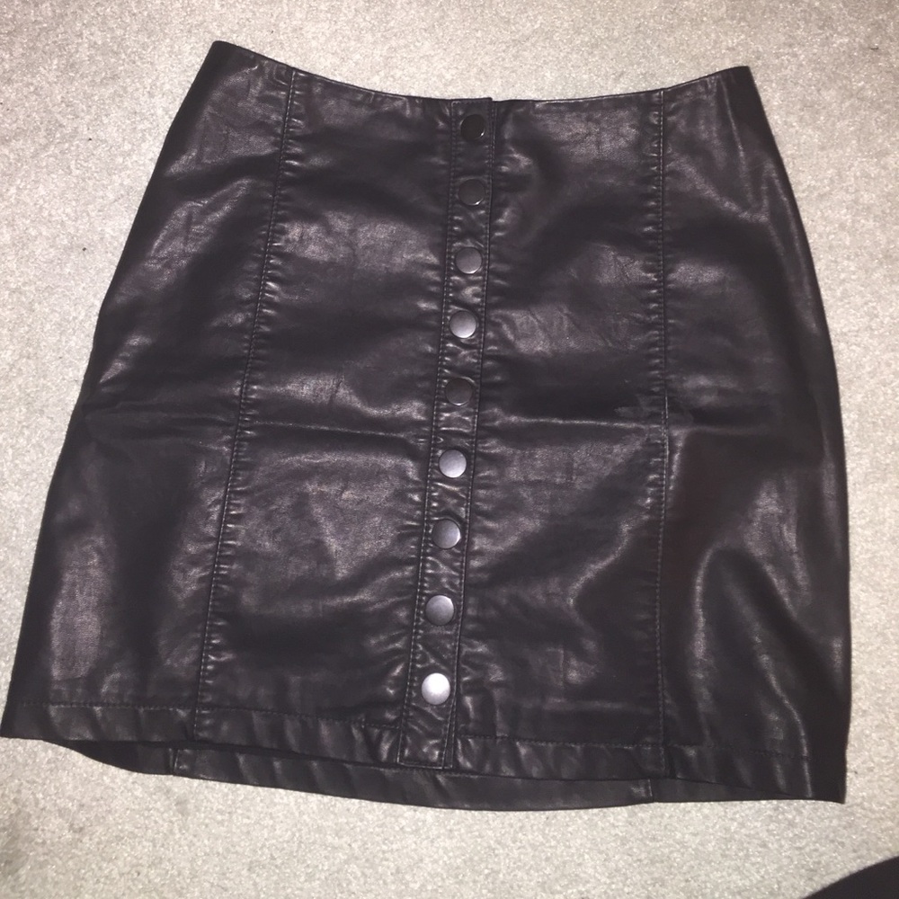 Free People Vegan leather skirt
