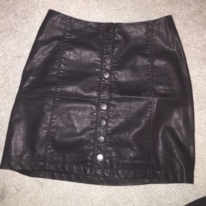 Free People Vegan leather skirt