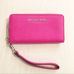 Hot Pink Michael Kors Small Wristlet/Wallet!