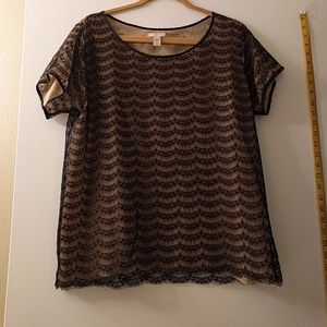 Lace overlay top