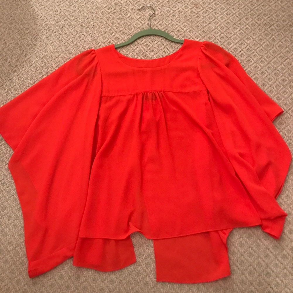 orange blouse