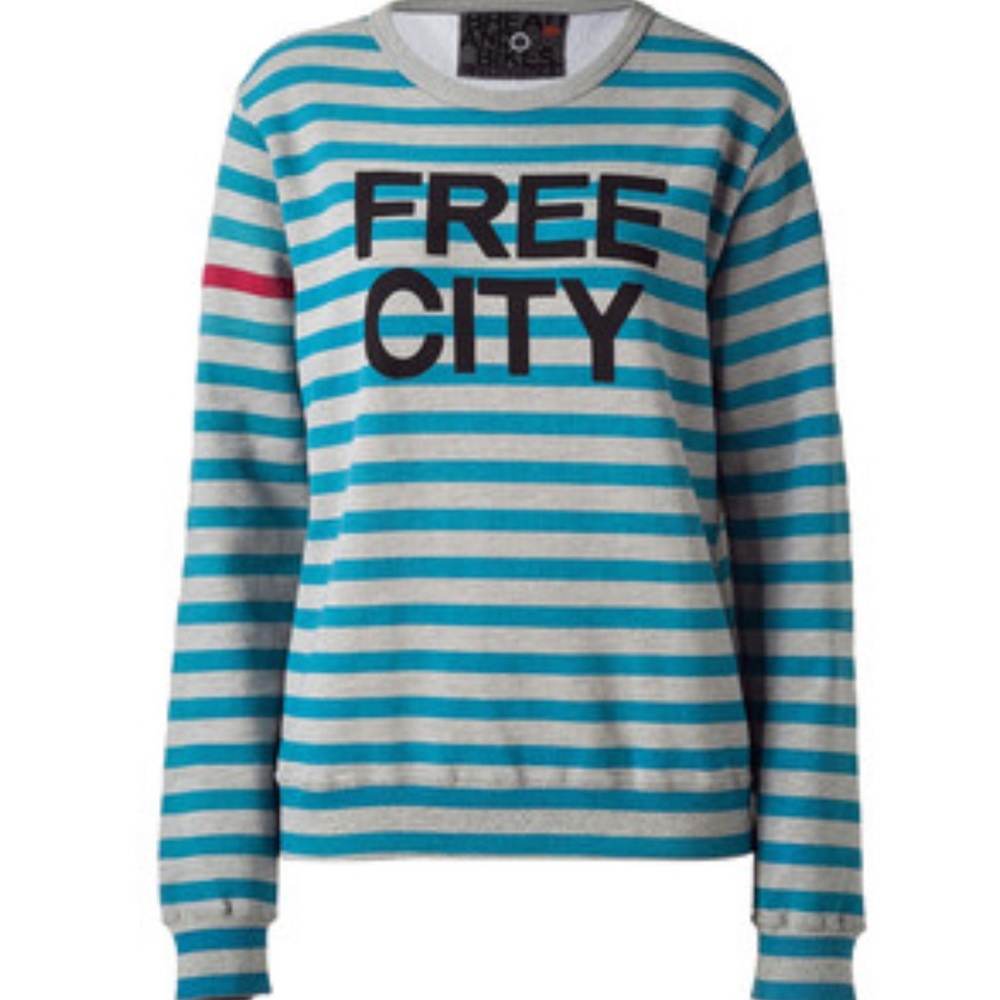 FREE CITY striped pullover sweatshirt