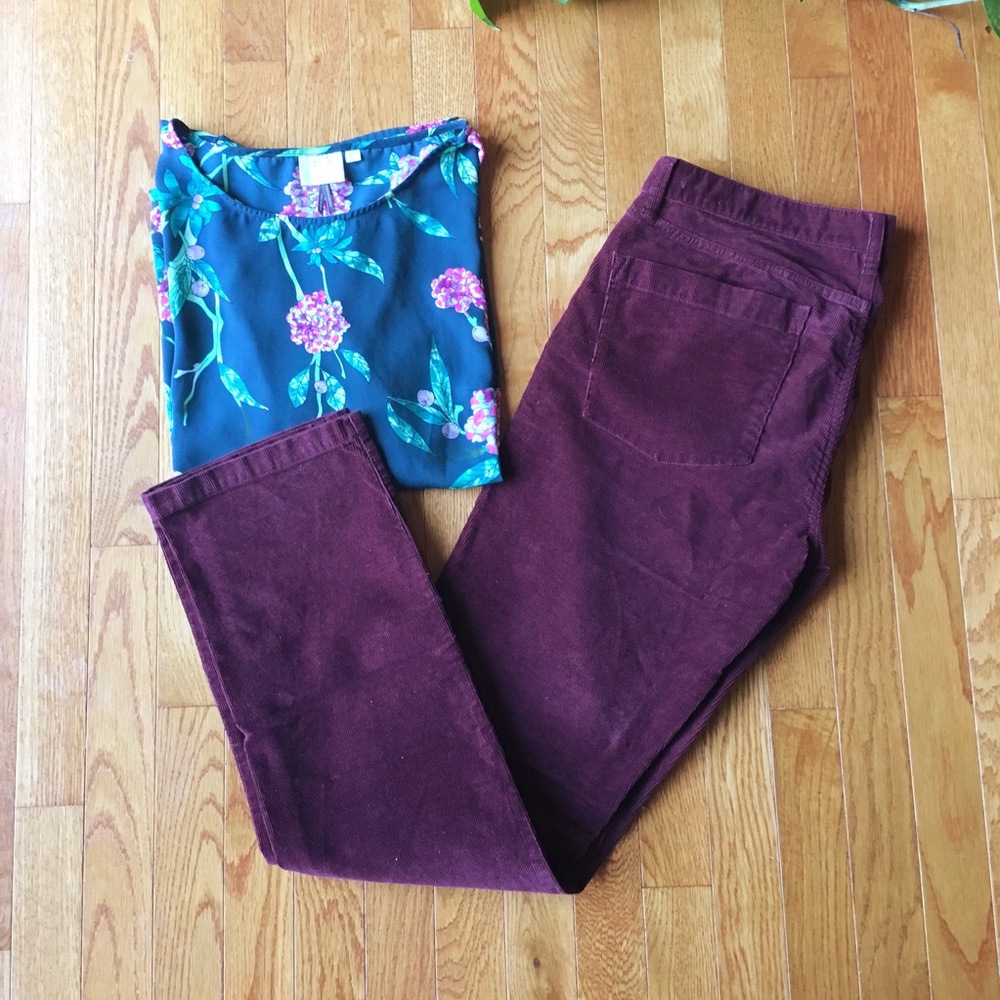 ❗️Final Sale❗️J. Crew matchstick cords in Pinot