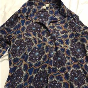 Pattern 3/4 sleeve blouse