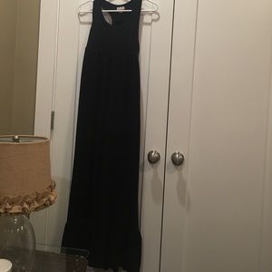Black cotton maxi dress