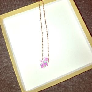 Pink Hamsa Necklace