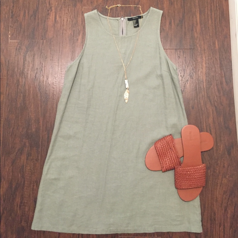 Light green loose fit dress from forever 21