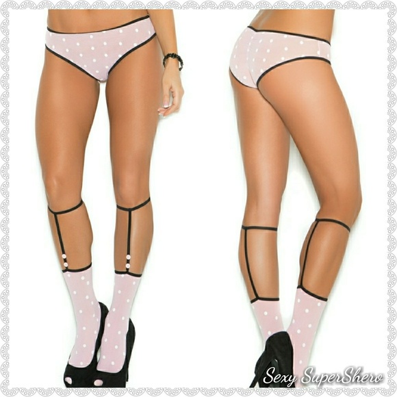 🆕 Pink Polka Dot 3 piece Lingerie / lounge set - Picture 5 of 6