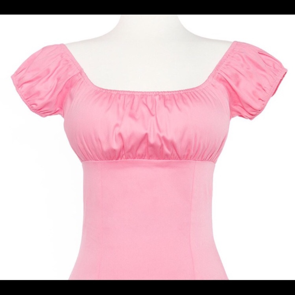 Pinup Couture Peasant Top Bubblegum Pink XS