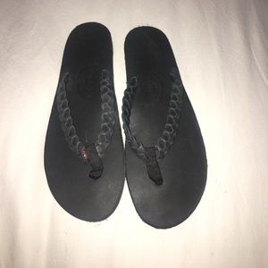 Rainbow Sandals. Braided Black. Brand New. Sz XL