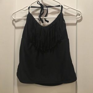 Black tassel tankini