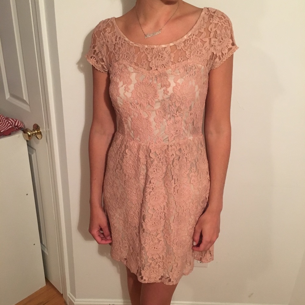 Peachy lace dress