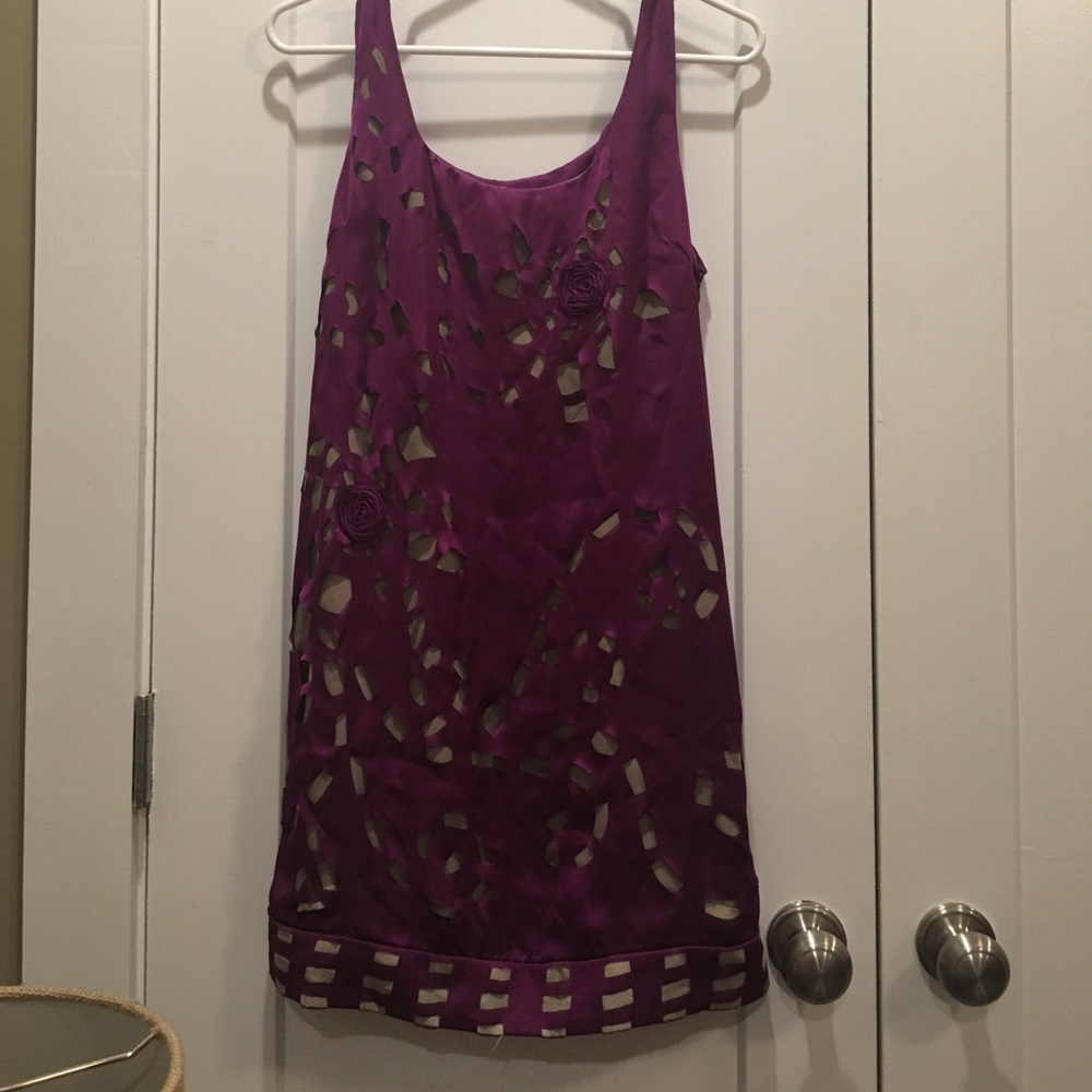 Purple shirt dress with detail