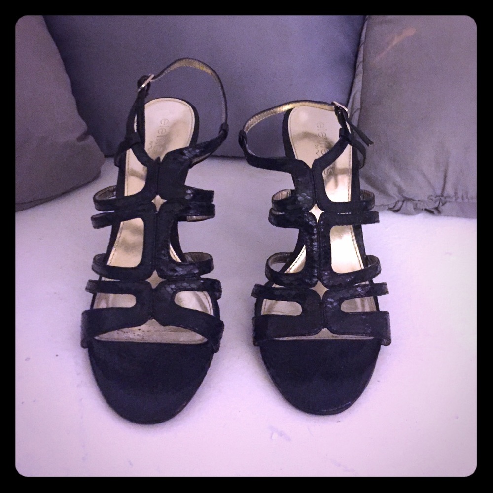 Elements Strappy black heels