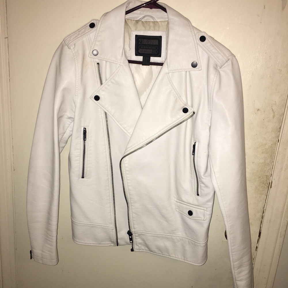 White Moto Bike Jacket