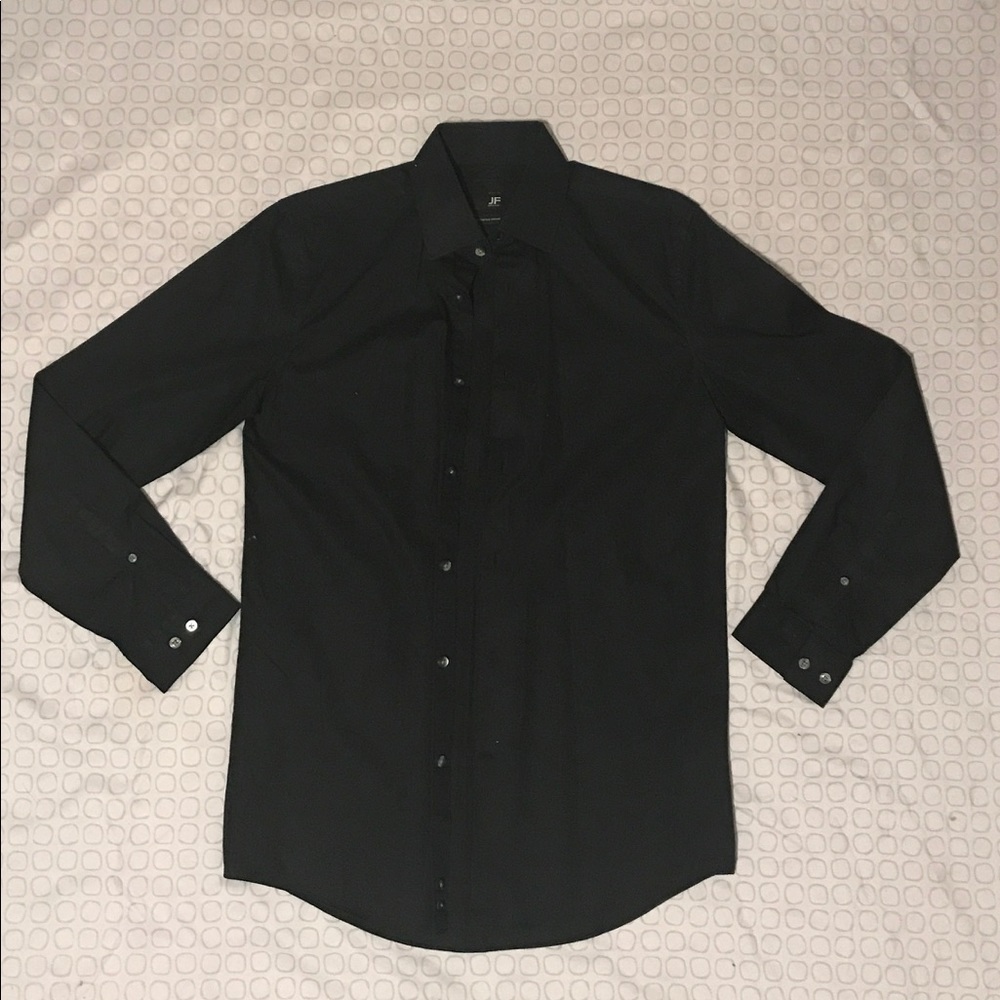 Plain black button-up