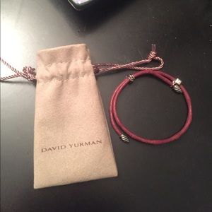 David Yurman maroon rope bracelet