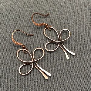 Handmade copper earrings