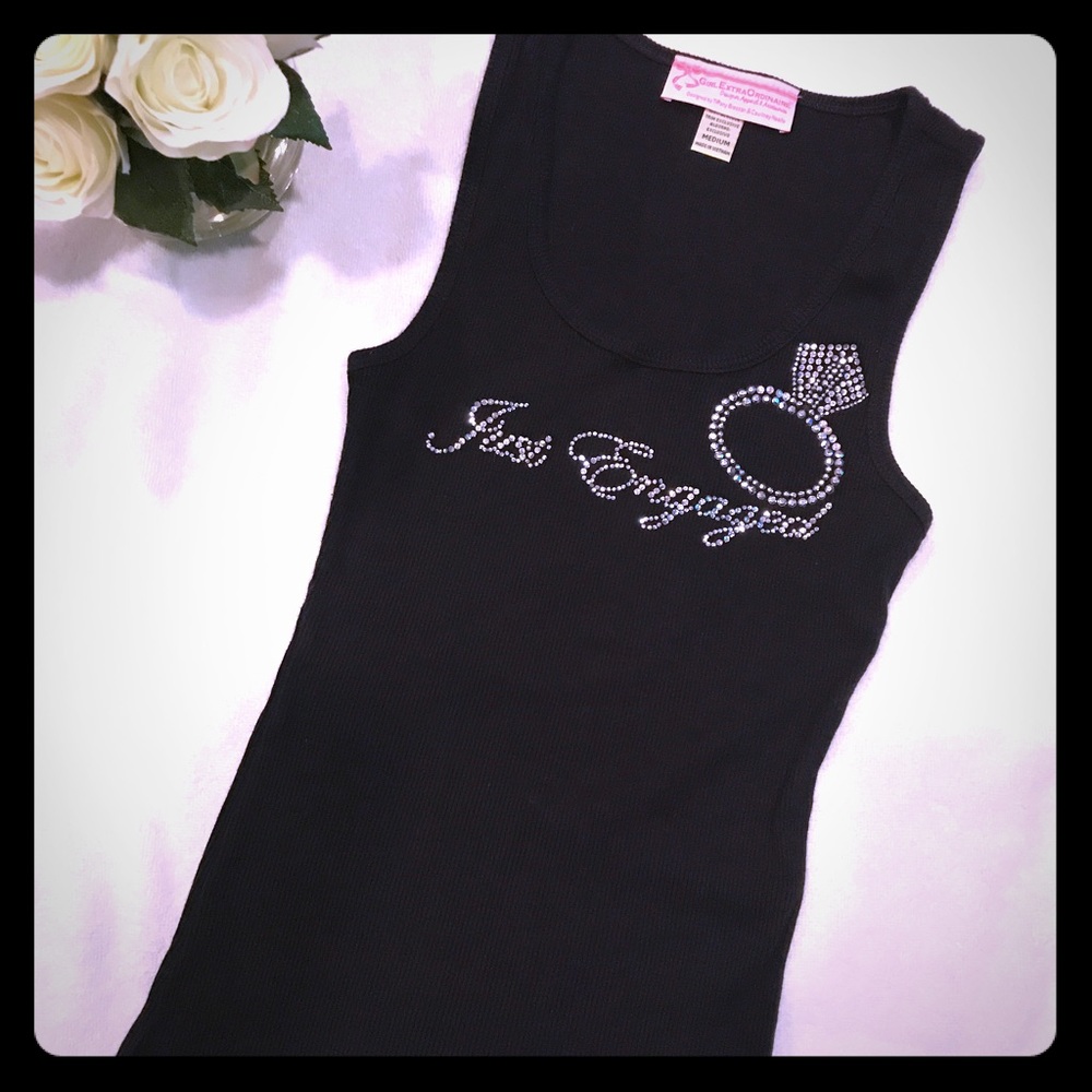 💍💋Just Engaged Rhinestone Tank! 💋💍