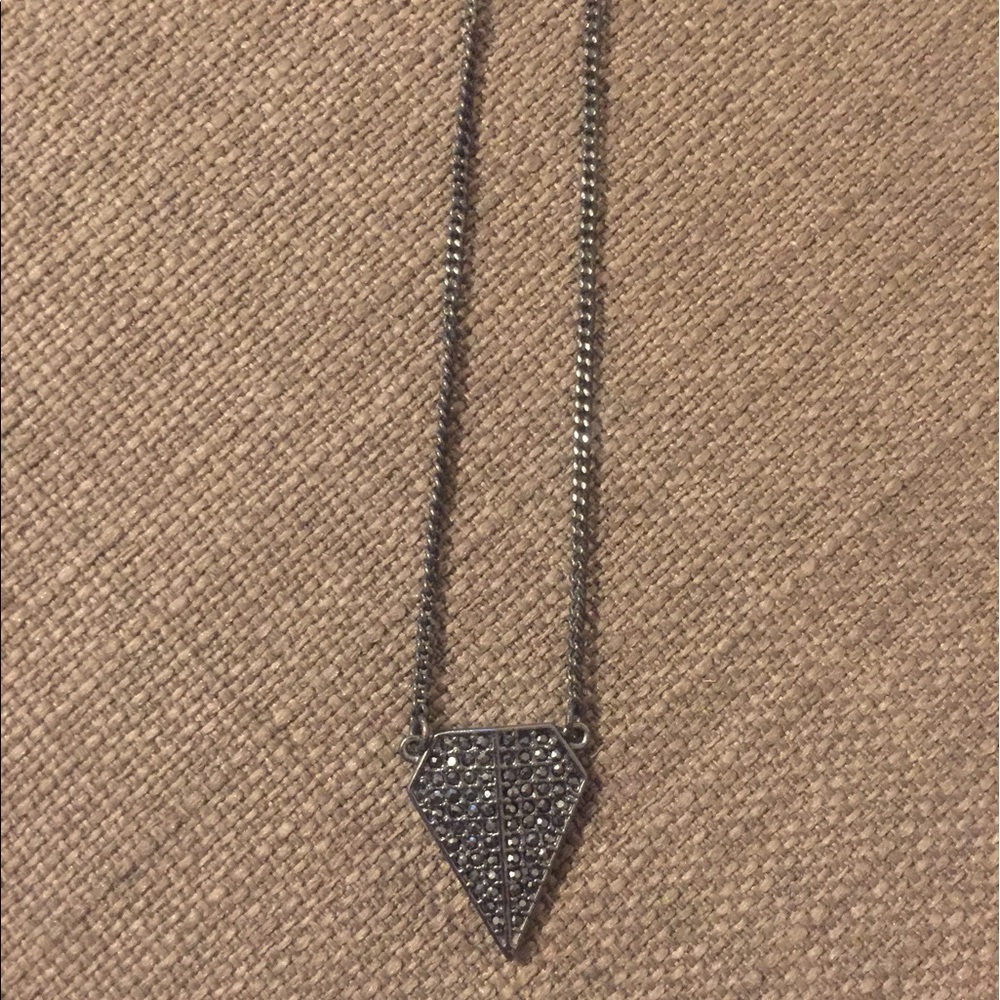 Rebecca Minkoff silver/metal triangle necklace