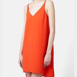 Topshop orange slip dress