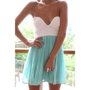 Mint Tea / Turquoise Blue Dress