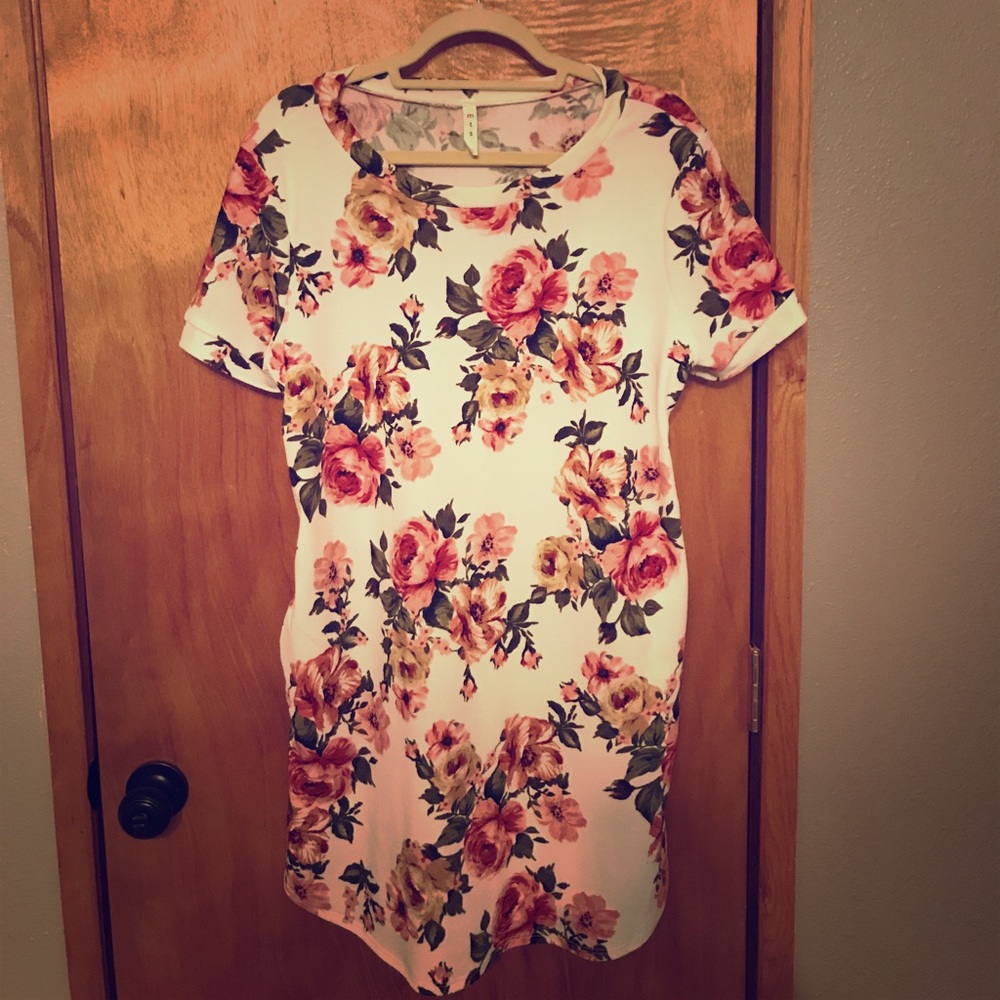 FLORAL t-shirt Dress, Mini