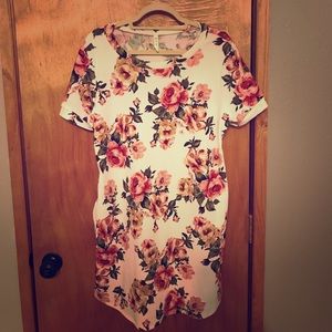 FLORAL t-shirt Dress, Mini