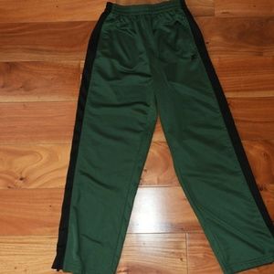 Green athletic sweat pants