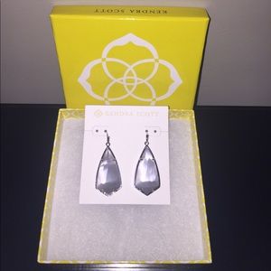 Kendra Scott Carla Silver Drop earrings in Slate