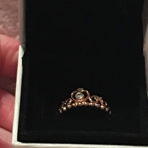 Pandora Rose Gold Princess Ring