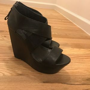 Aldo Black Wedges size 8
