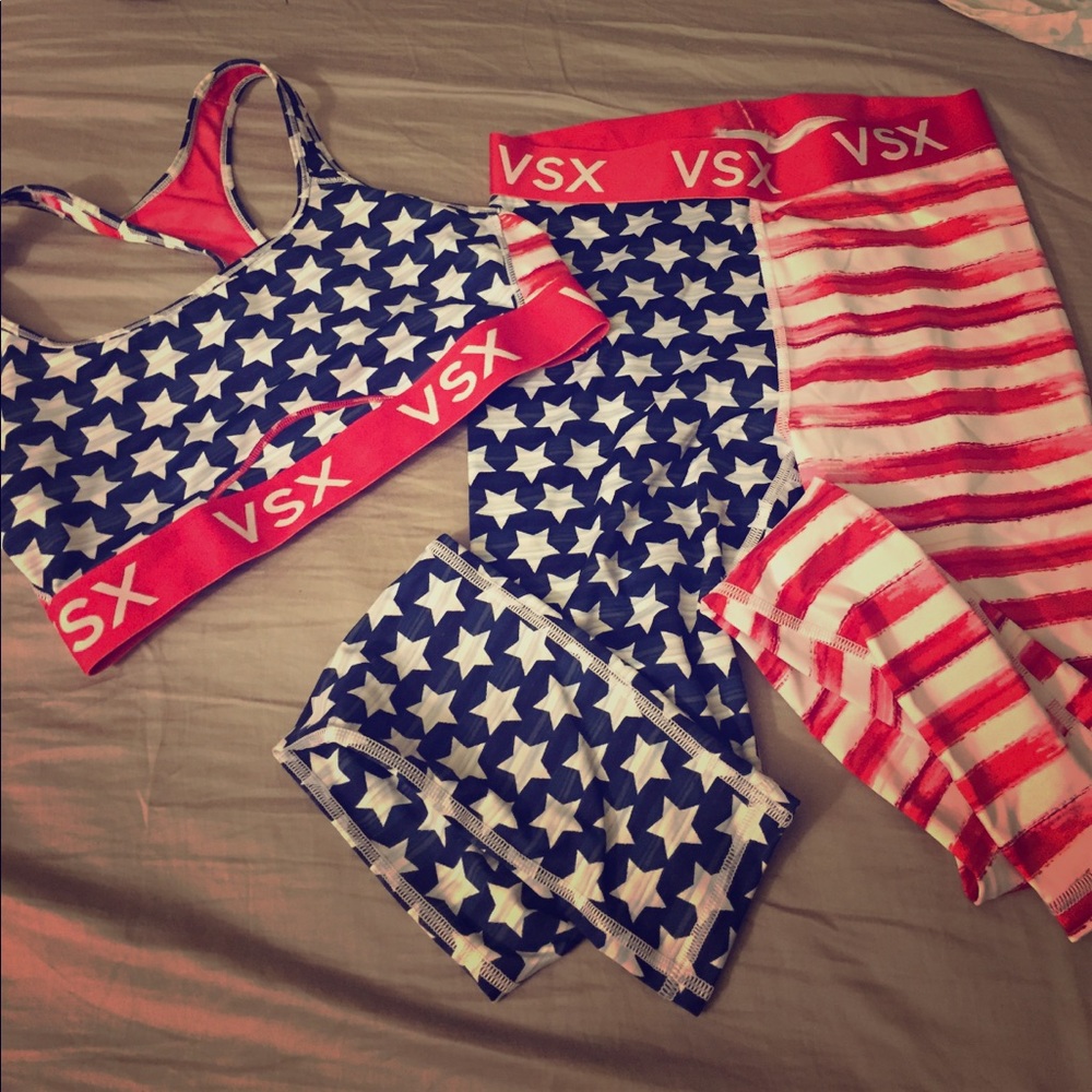 VSX American Flag leggings & sports bra!