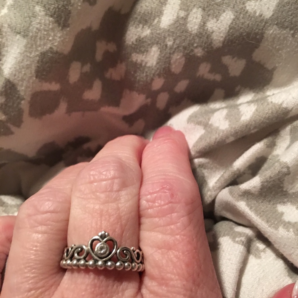 Sterling silver princess pandora ring