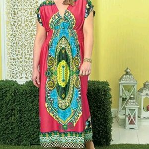 Plus-Size Smocked Waist Maxi Dress size 2x