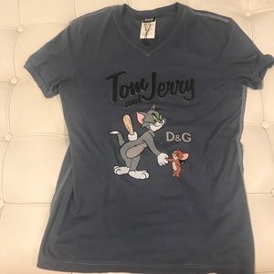 Dolce & Gabbana D&G V-neck Tom & Jerry t-shirt