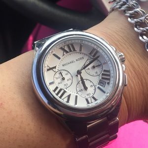 MK silver watch