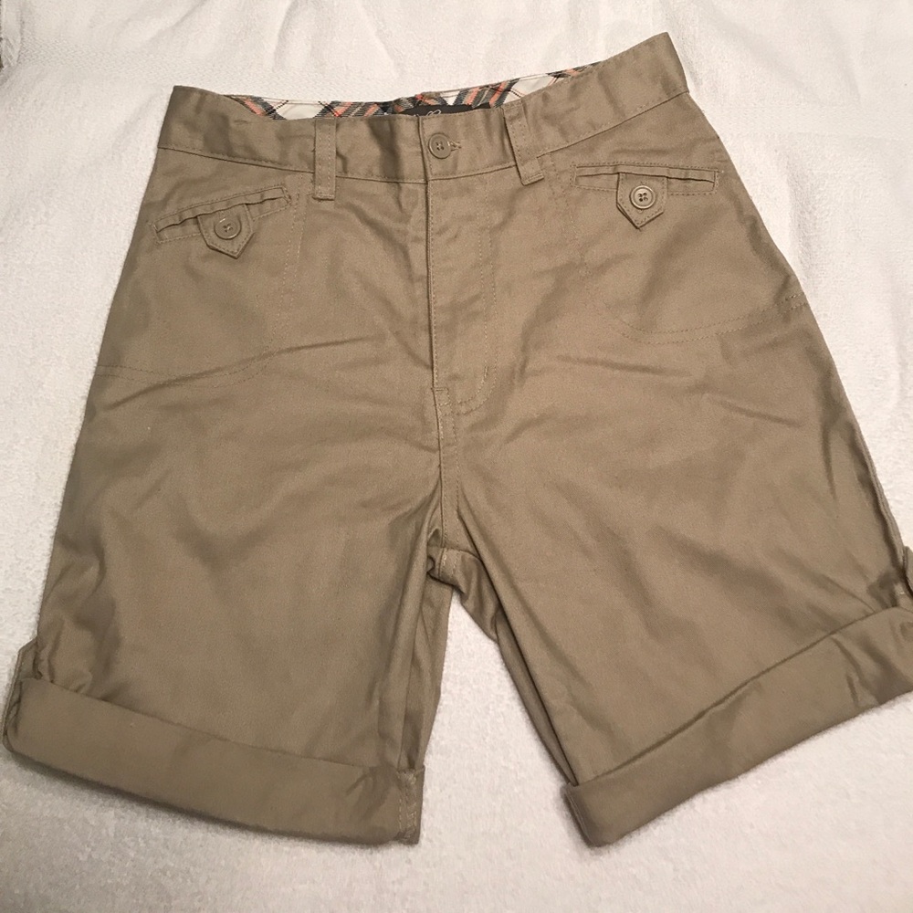 Eddie Bauer size 12 girls khaki school shorts