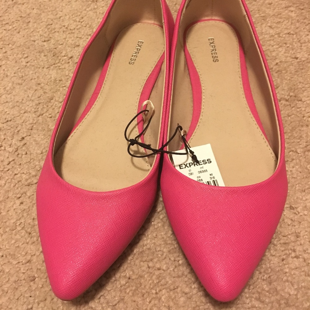 Hot pink Express flats!👠1-Day Sale👠
