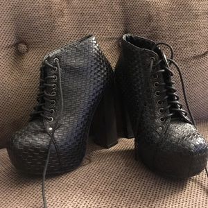 Black boot heels!