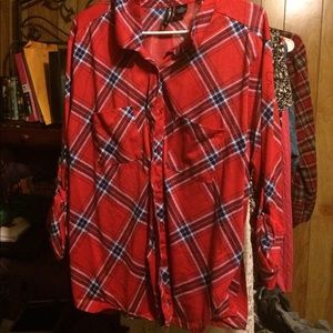 Plaid button down