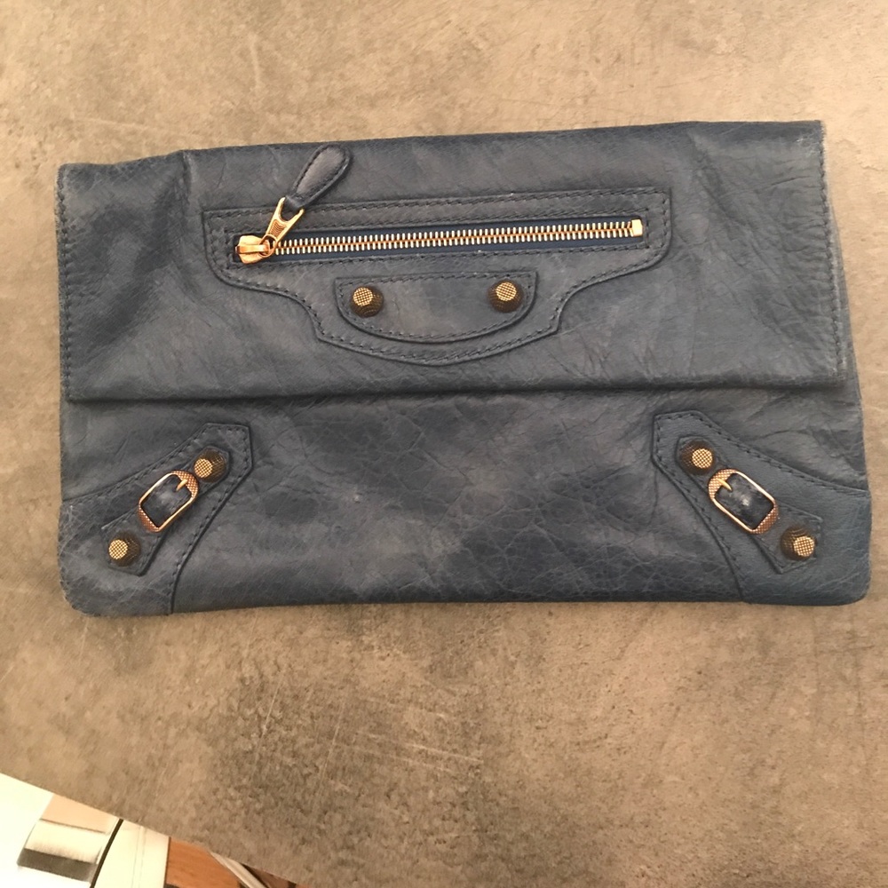 Balenciaga blue clutch - Picture 1 of 4