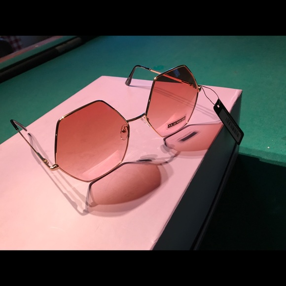 Natural Tint Hexagonal Wire Framed Sunnies - Picture 2 of 7